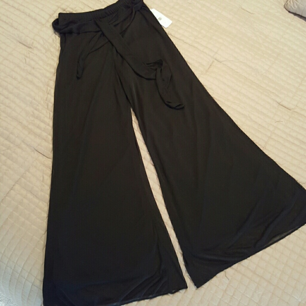 Final Reduction SHEER BLACK Evening wear Pants